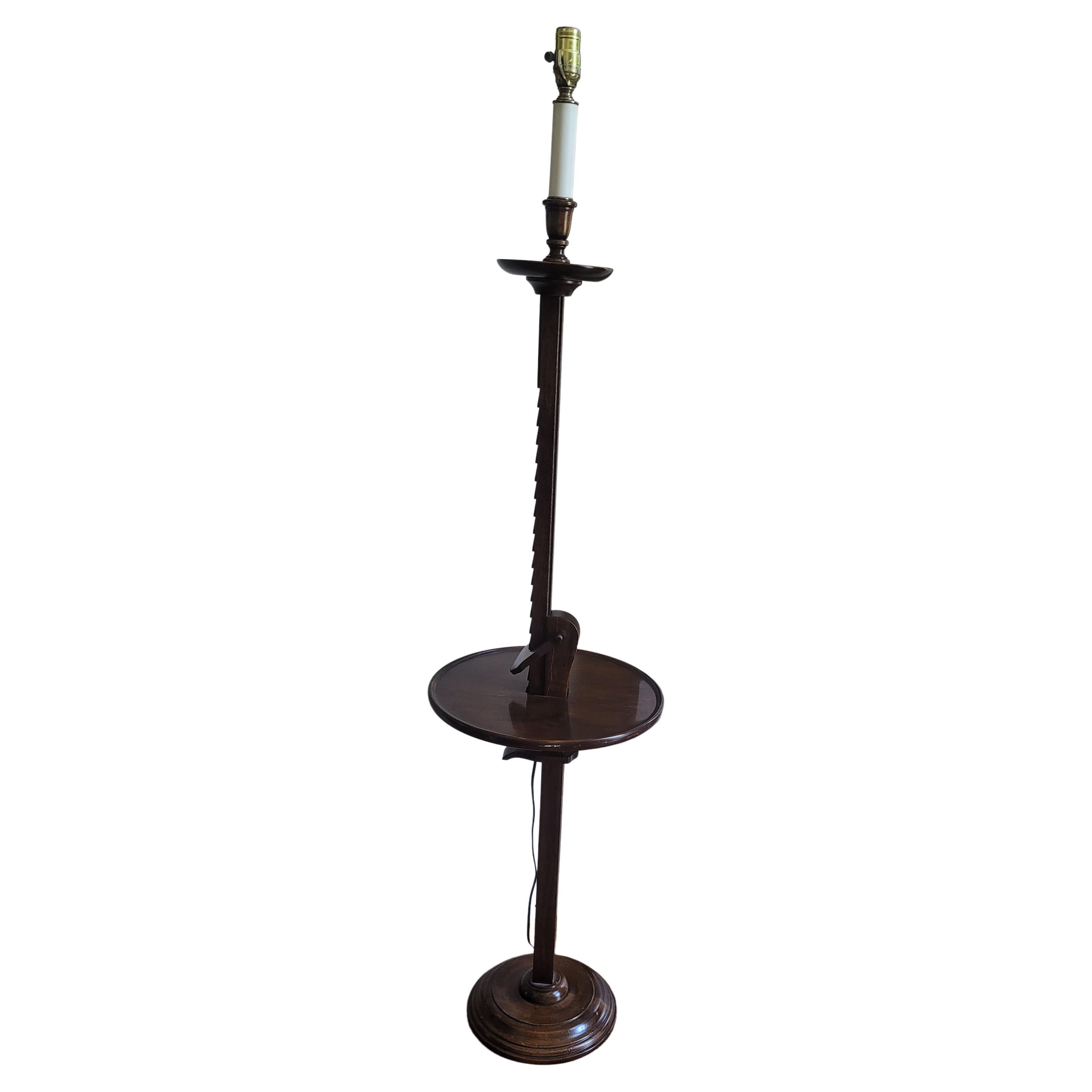 E. F. Chapman Solid Brass Adjustable Height Floor Lamp at 1stDibs