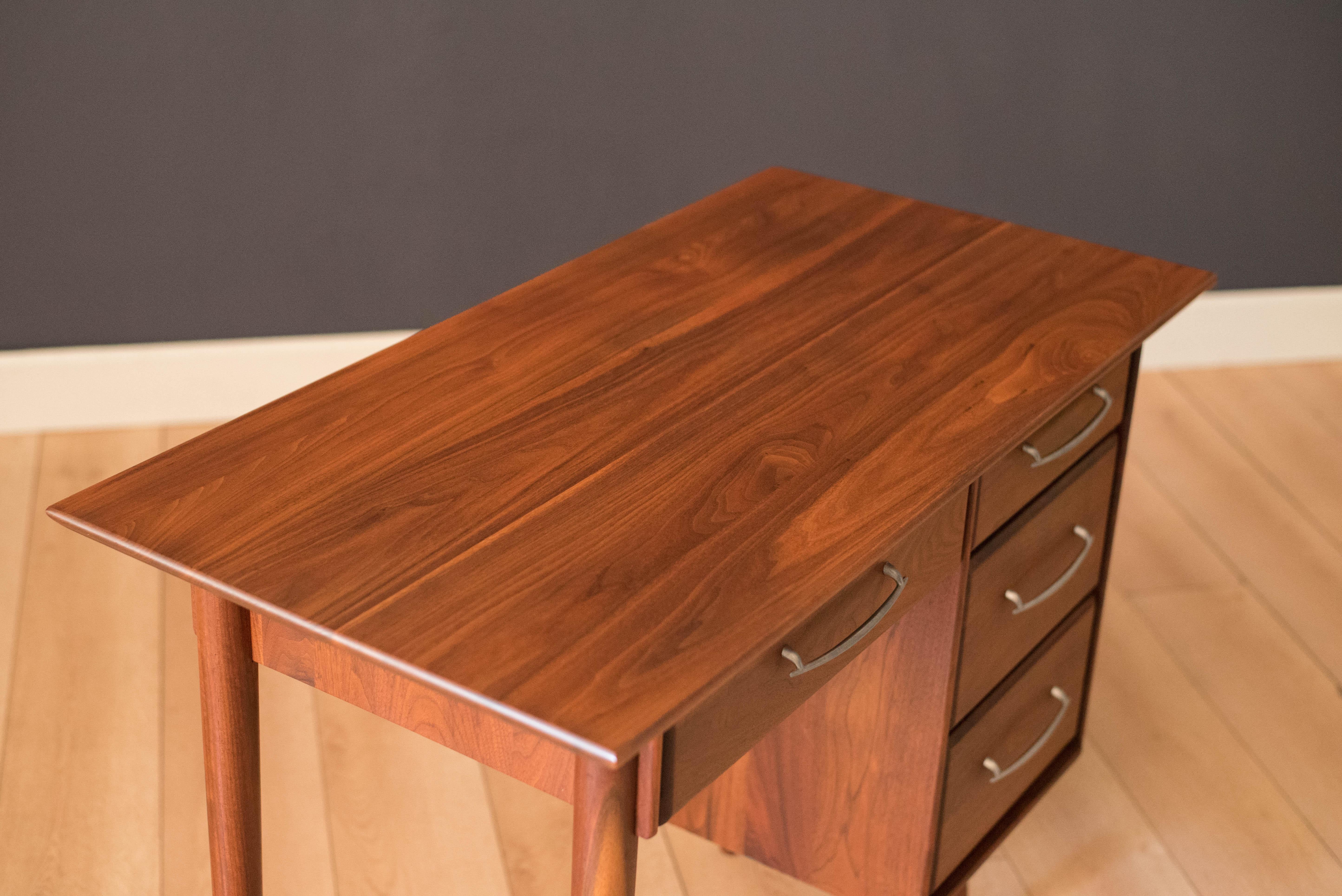 American Vintage Solid Walnut Office Desk by Ace-Hi