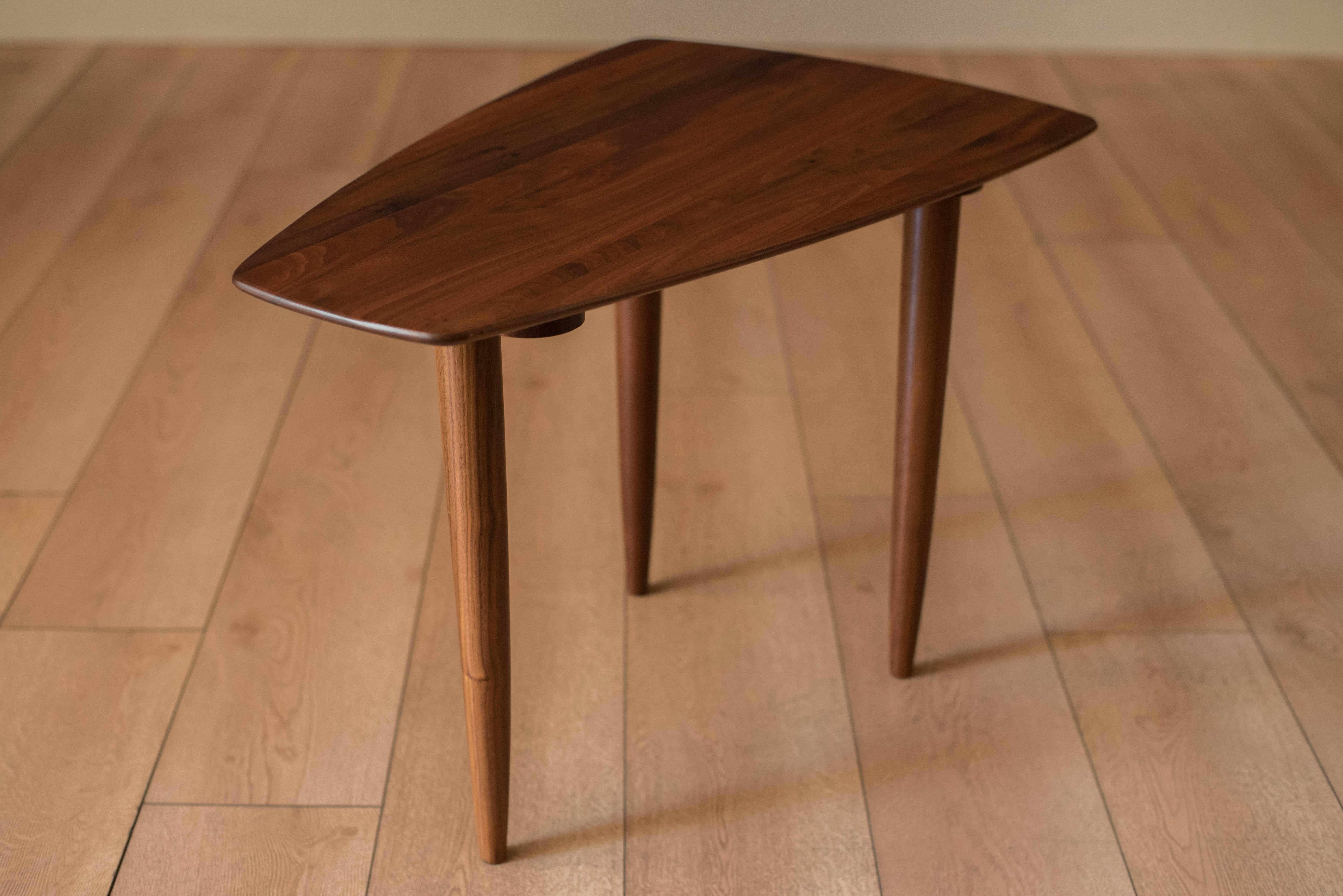 Mid-Century Modern Vintage Solid Walnut Prelude Side Table by Ace-Hi 