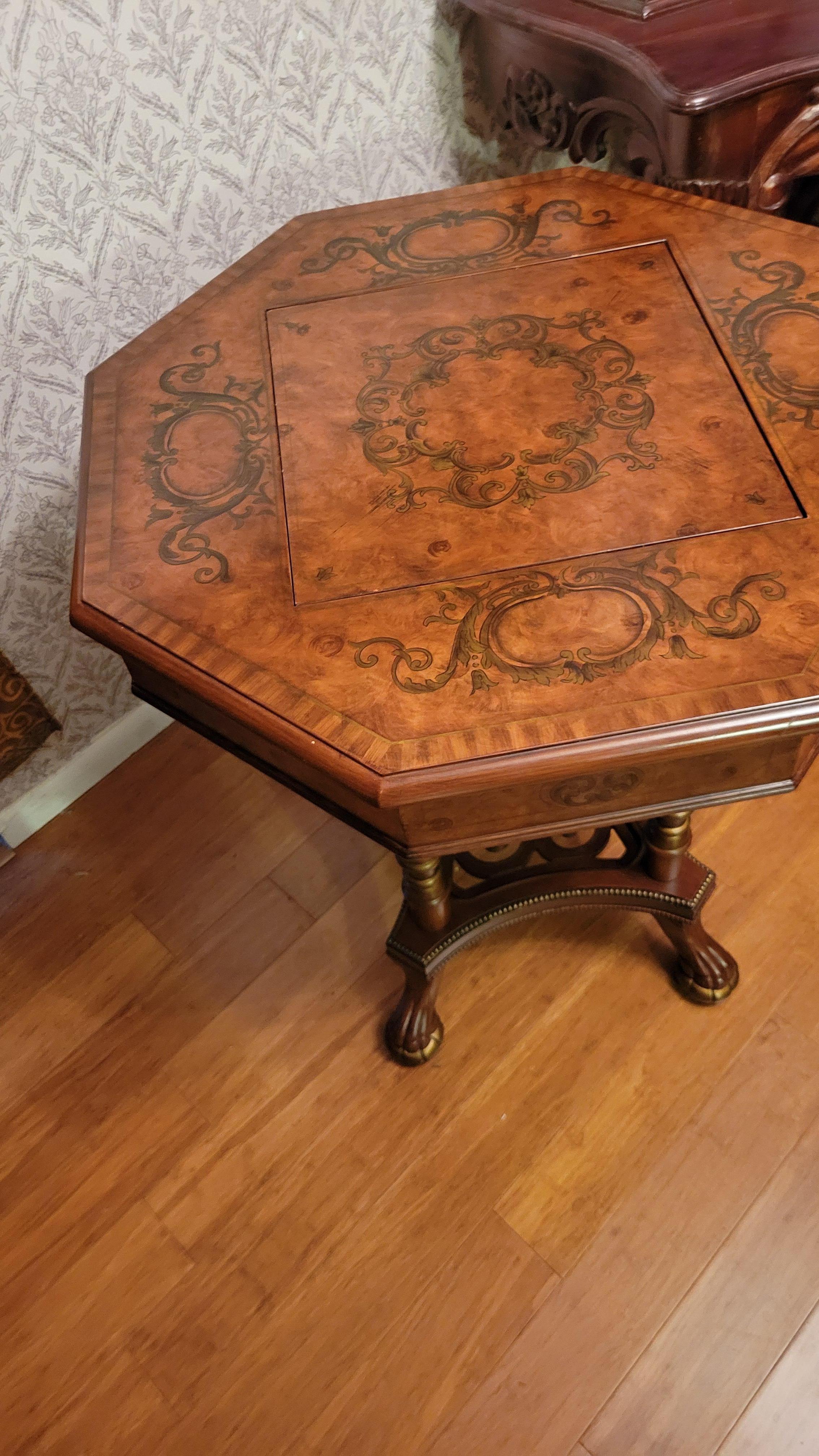 Table de jeu d'échecs et de backgammon vintage en Wood Wood avec (2) tiroirs en vente 3