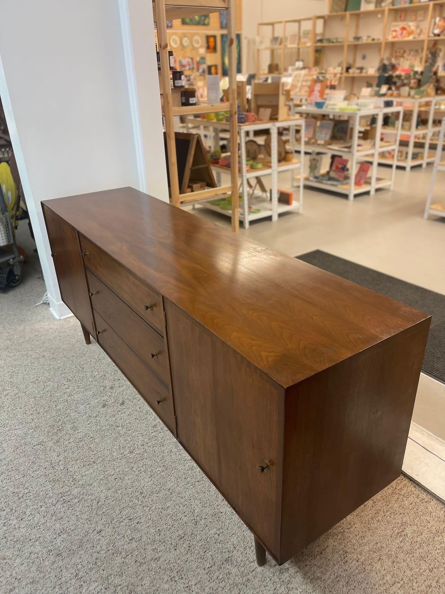 Mid-Century Modern Vintage Solid Wood Credenza by Stanley Furniture. For Sale