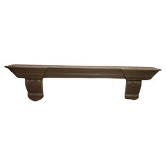 Vintage Solid Wood Fireplace Mantel - 64" Long
