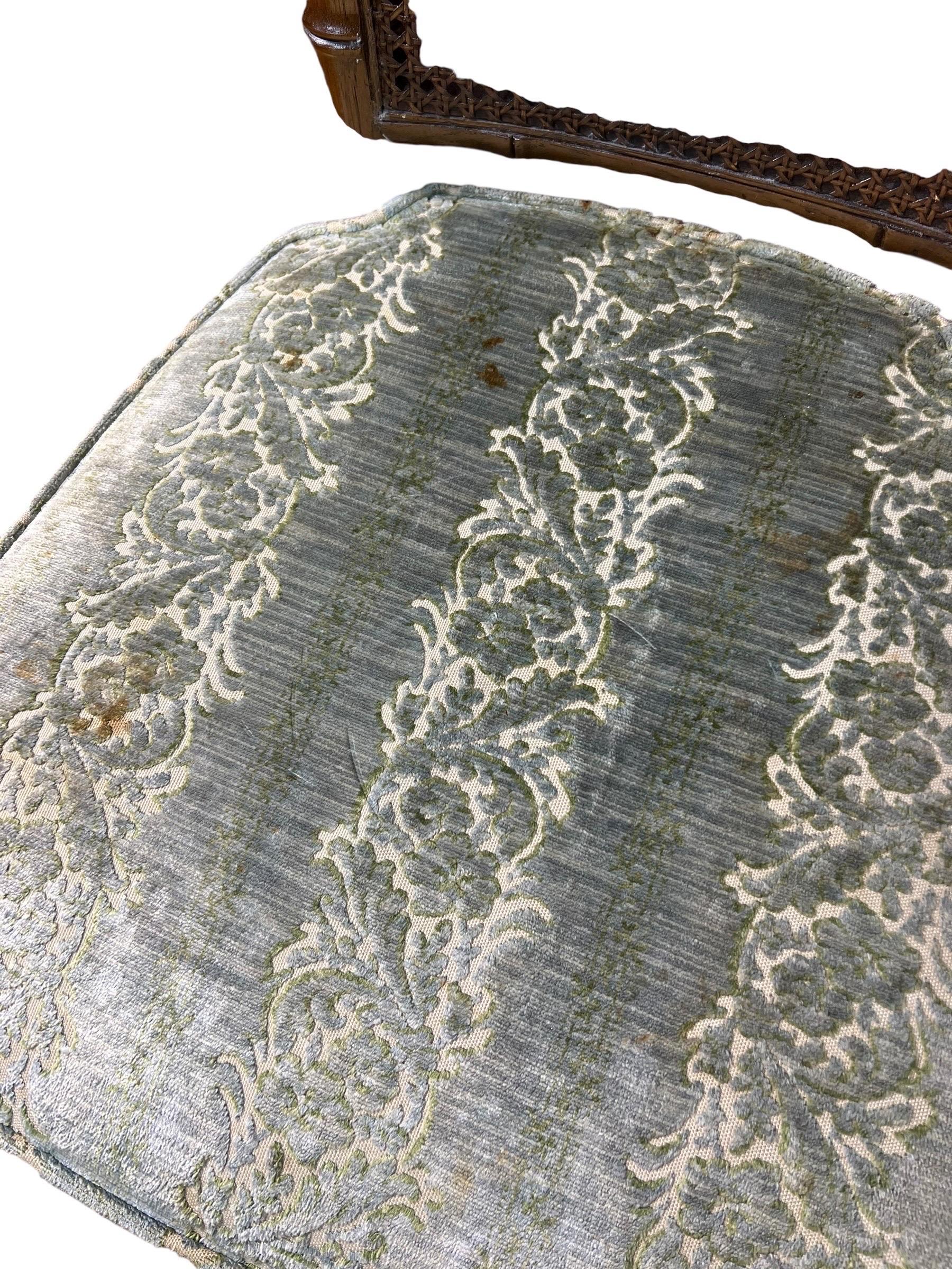 Vintage Massivholz hohe Rückenlehne Faux Bambus Esszimmerstühle - Satz von 6 im Angebot 4
