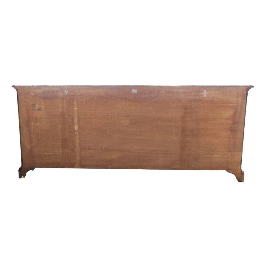 Rococo Revival Vintage Solid Wood Italian Desk Secretary Credenza For Sale