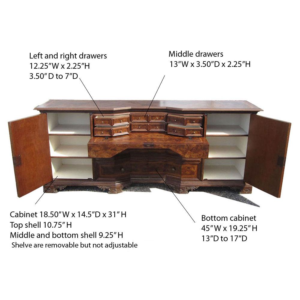 solid wood credenza desk