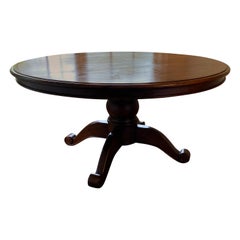 Vintage Solid Wood Oak Pedestal Table