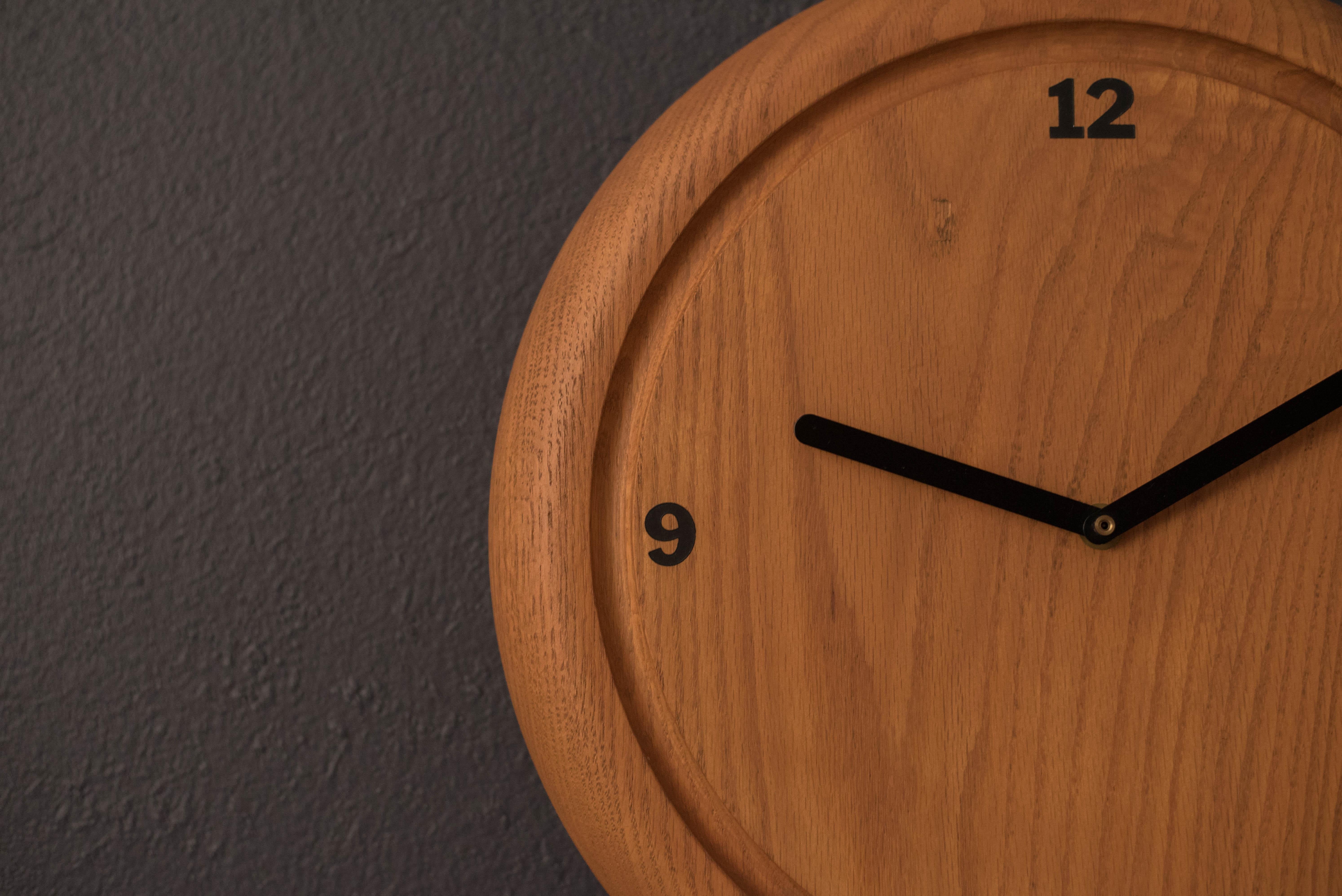 solid wood clock