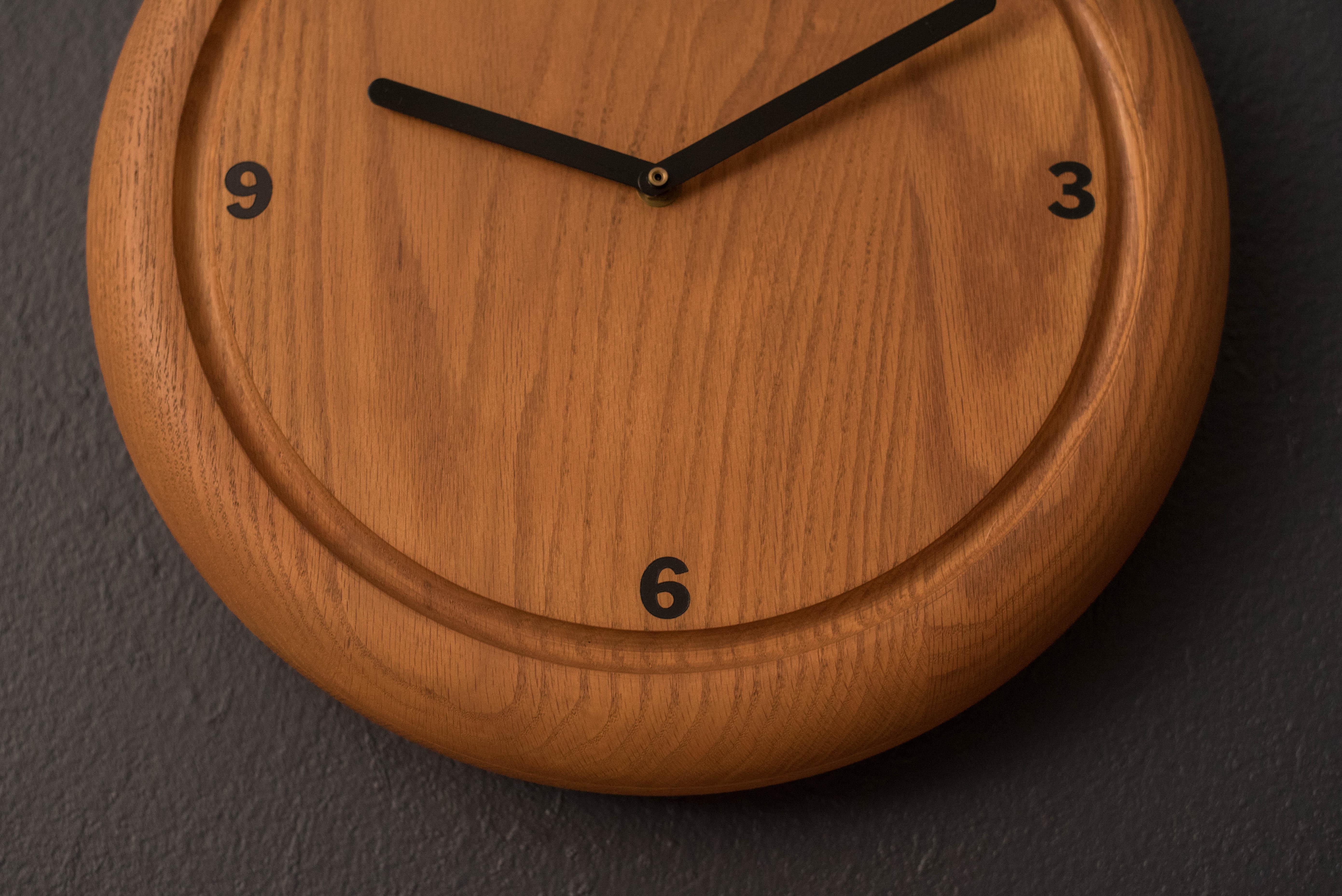vintage wood wall clock