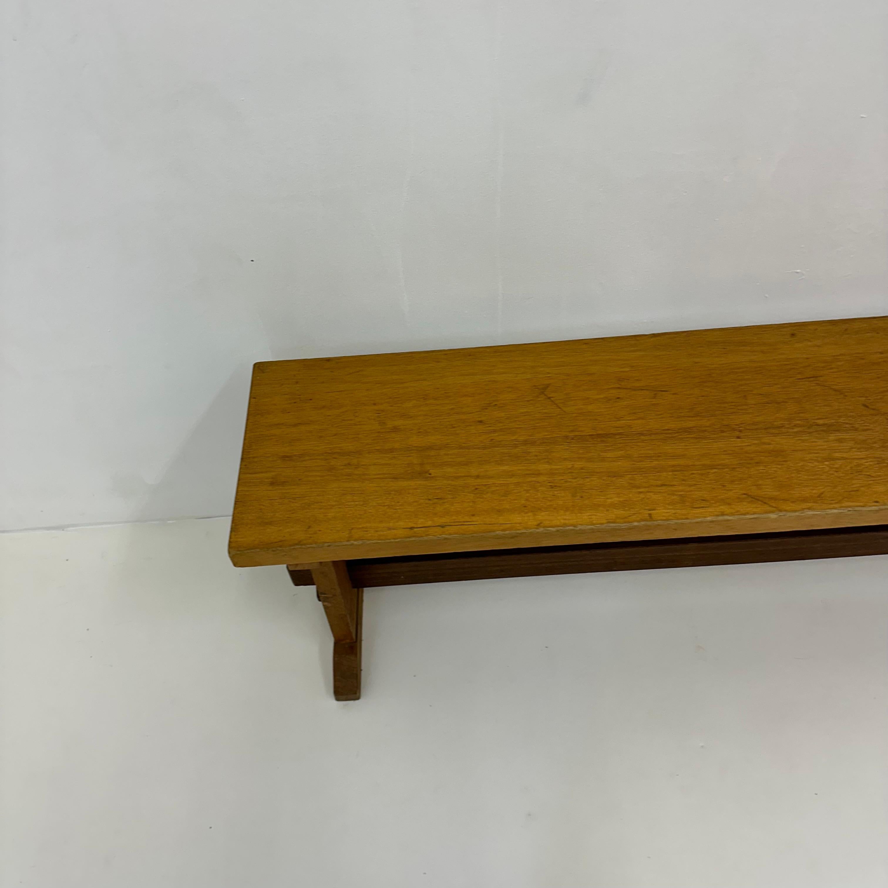 Banc vintage en bois massif, 1970 en vente 5