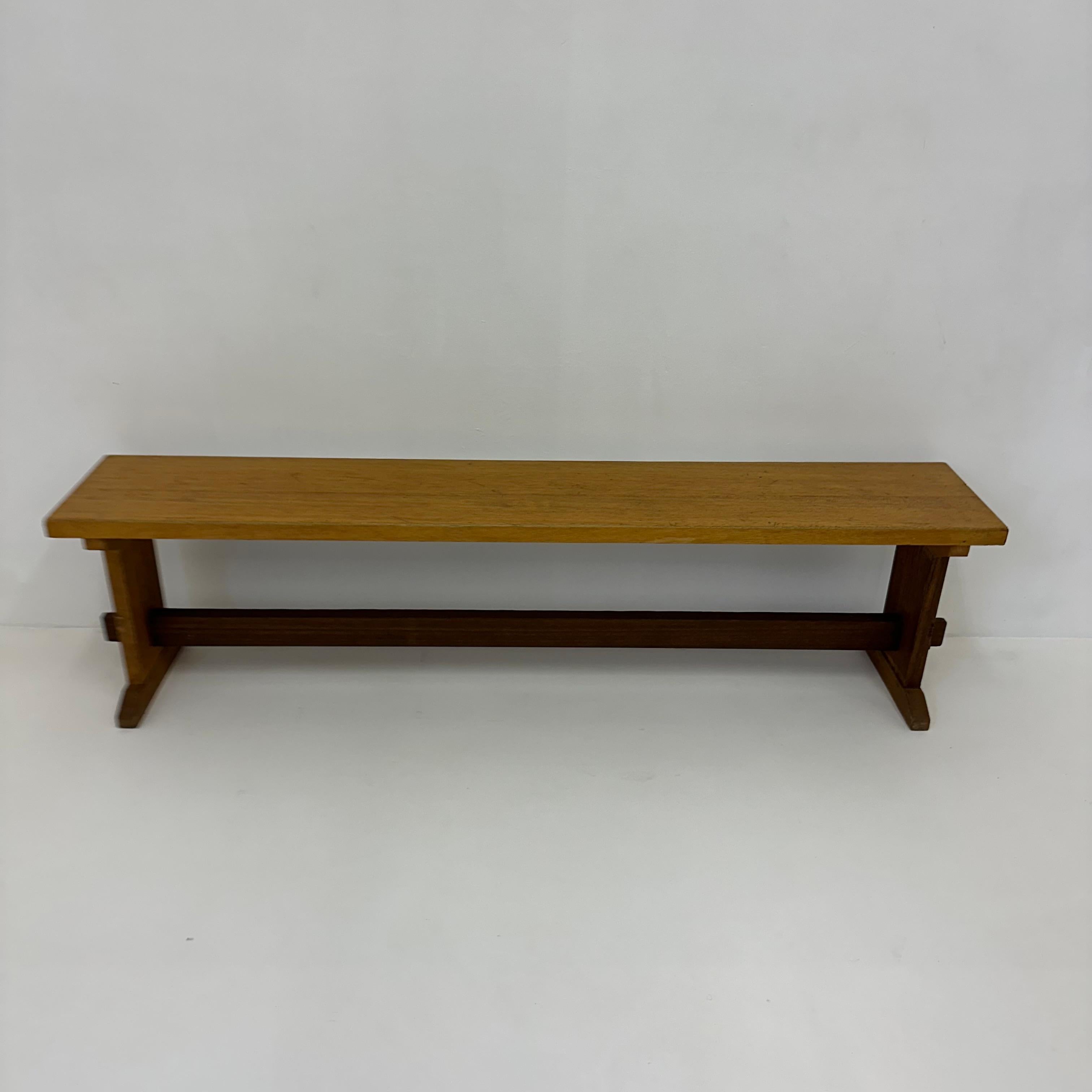 Néerlandais Banc vintage en bois massif, 1970 en vente