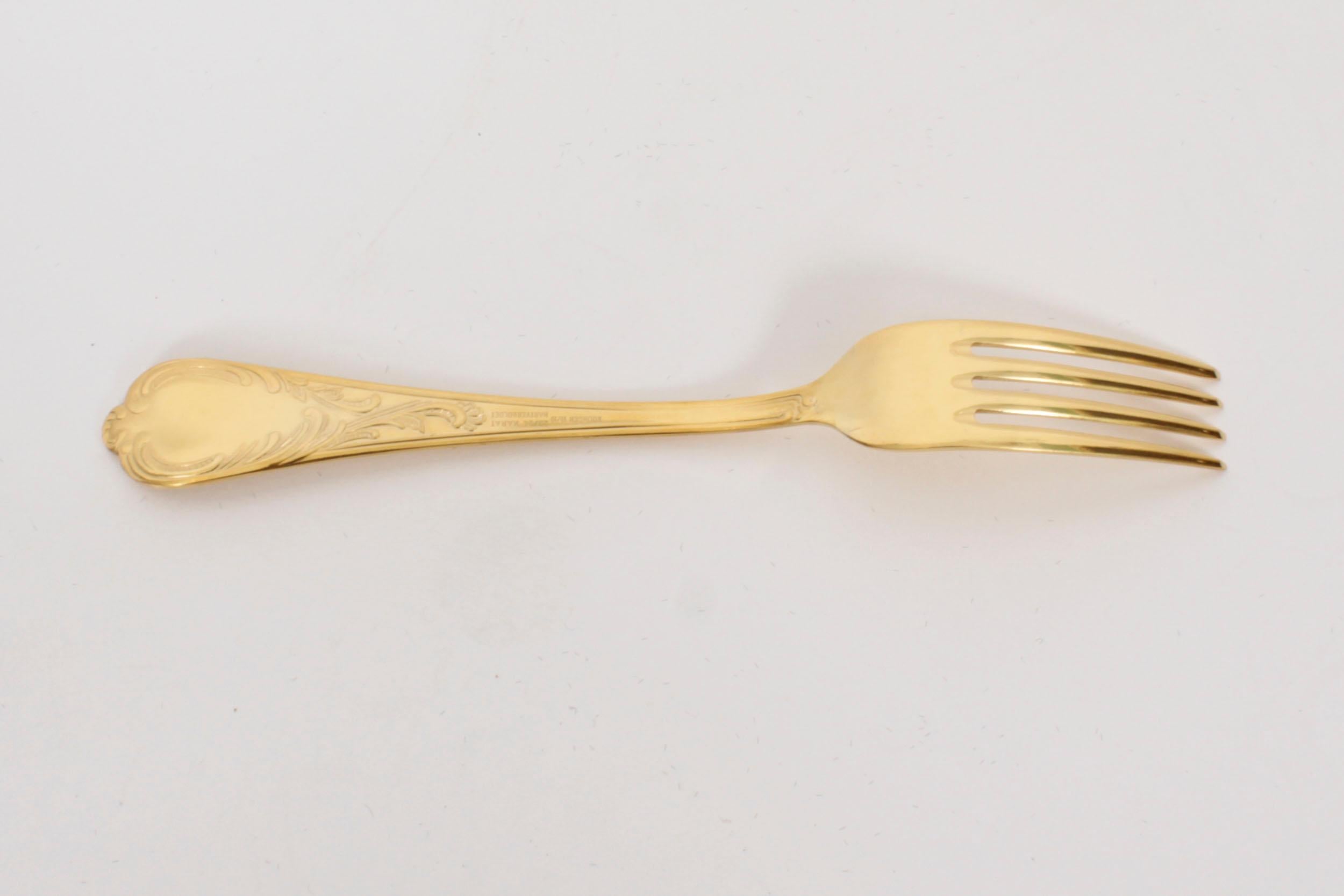 Vintage Solingen German 123 Piece Gold Plated Canteen Cutlery Late 20th Century  For Sale 9