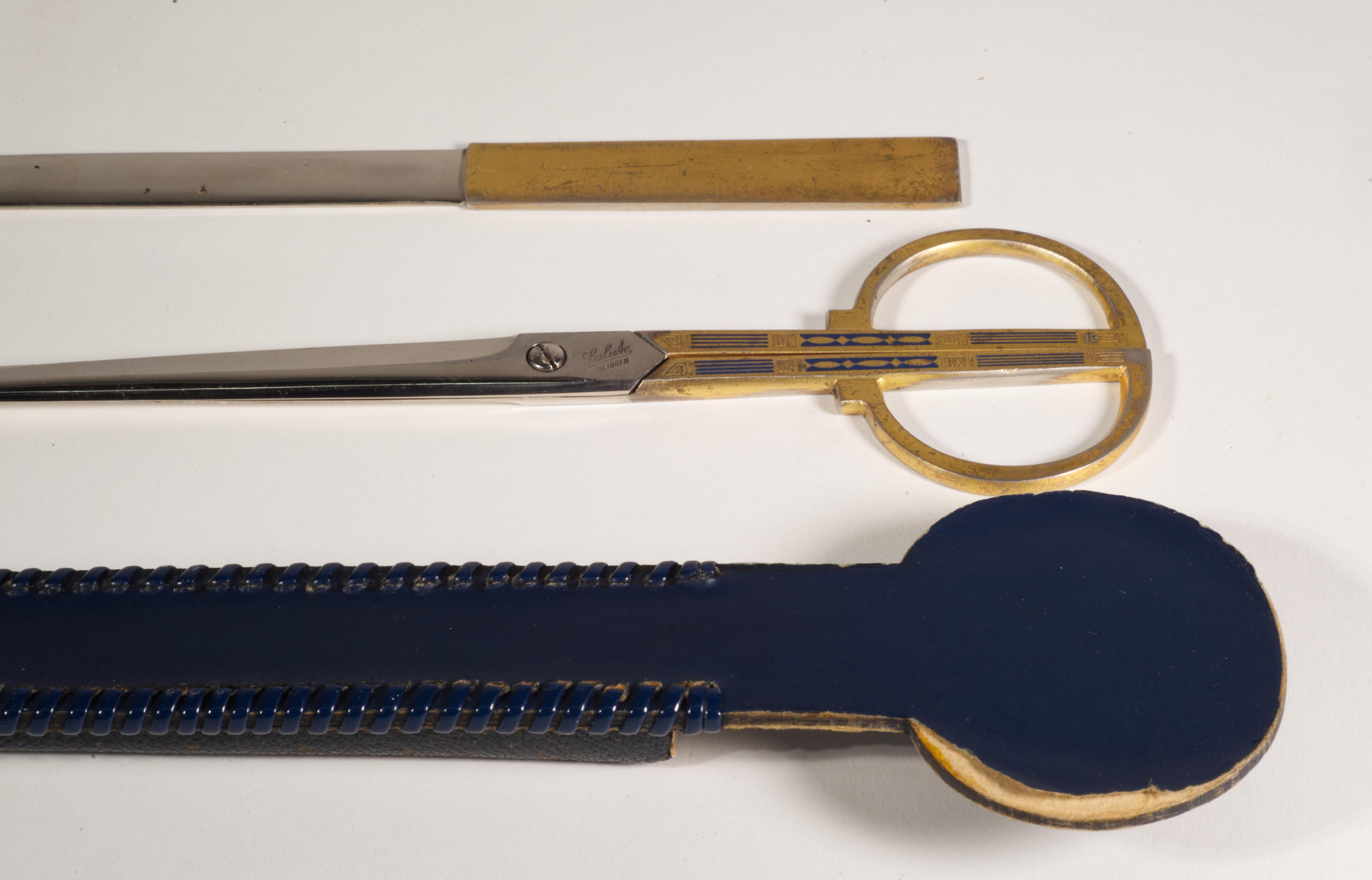 Vintage Solingen German Scissors and Letter Opener, Arts and Crafts Decor For Sale 4