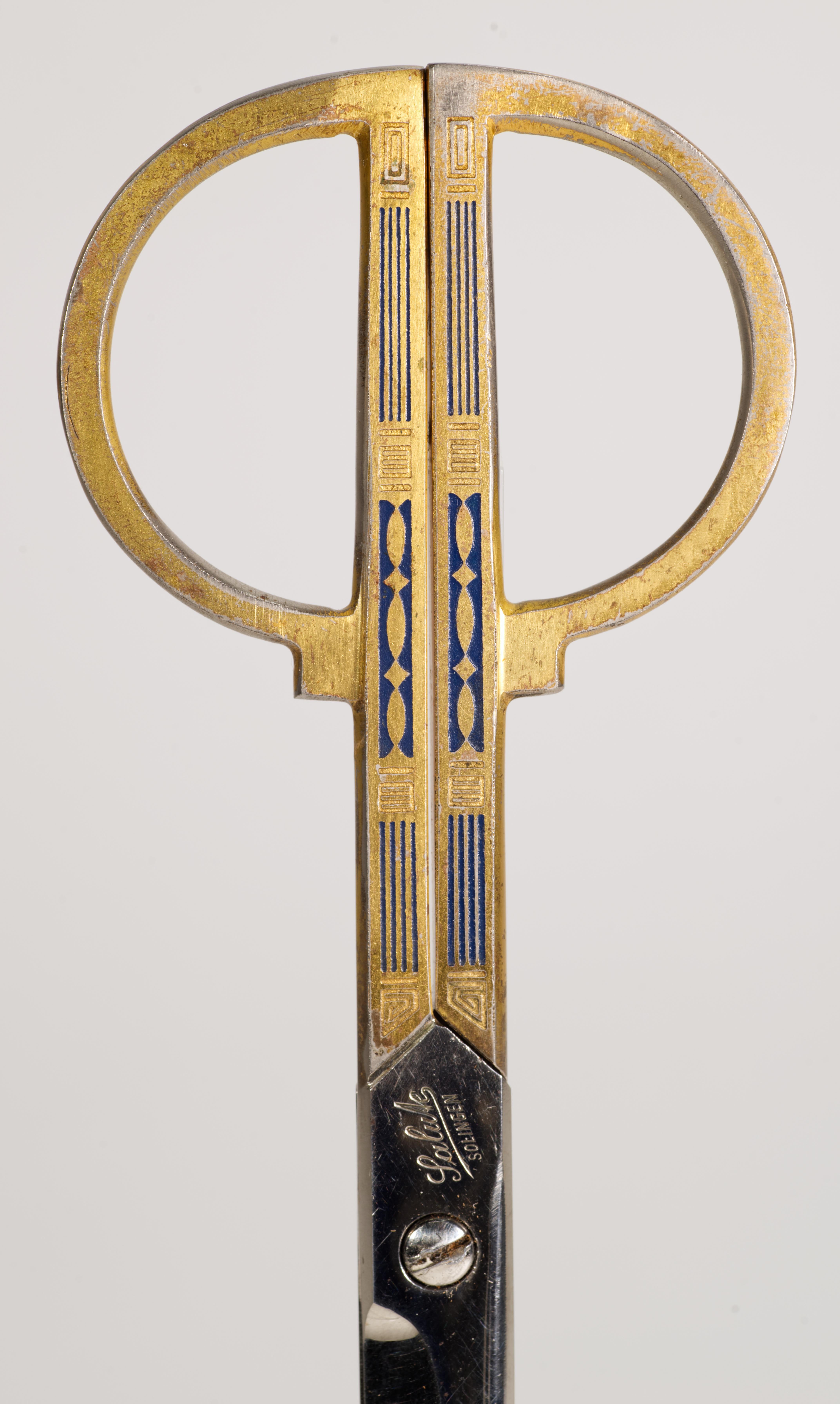 20th Century Vintage Solingen German Scissors and Letter Opener, Arts and Crafts Decor For Sale