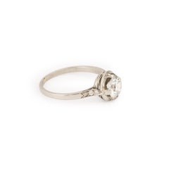 Vintage Solitaire 1.20 Carats Diamond Platinum Ring