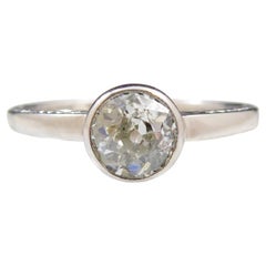 Vintage Solitaire Engagement Ring Set with a Half-Carat Old Cut Diamond in 14ct
