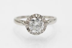 Anello solitario vintage con un diamante da 1,01 carati