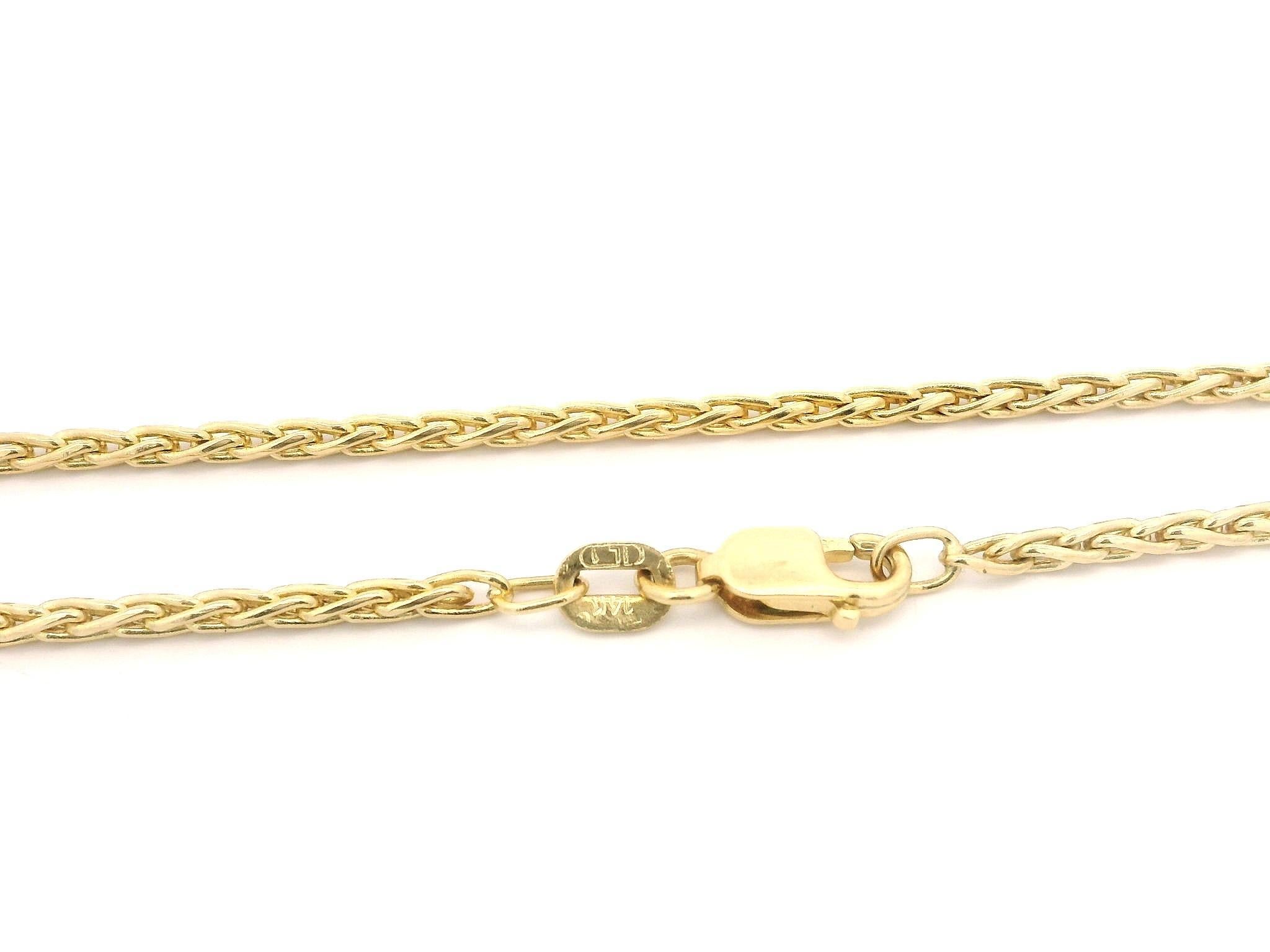 Femenino o masculino Colgante Vintage Sommer Islas XII de Oro Amarillo de 14k con Moneda y Collar de Eslabones de Trigo en venta