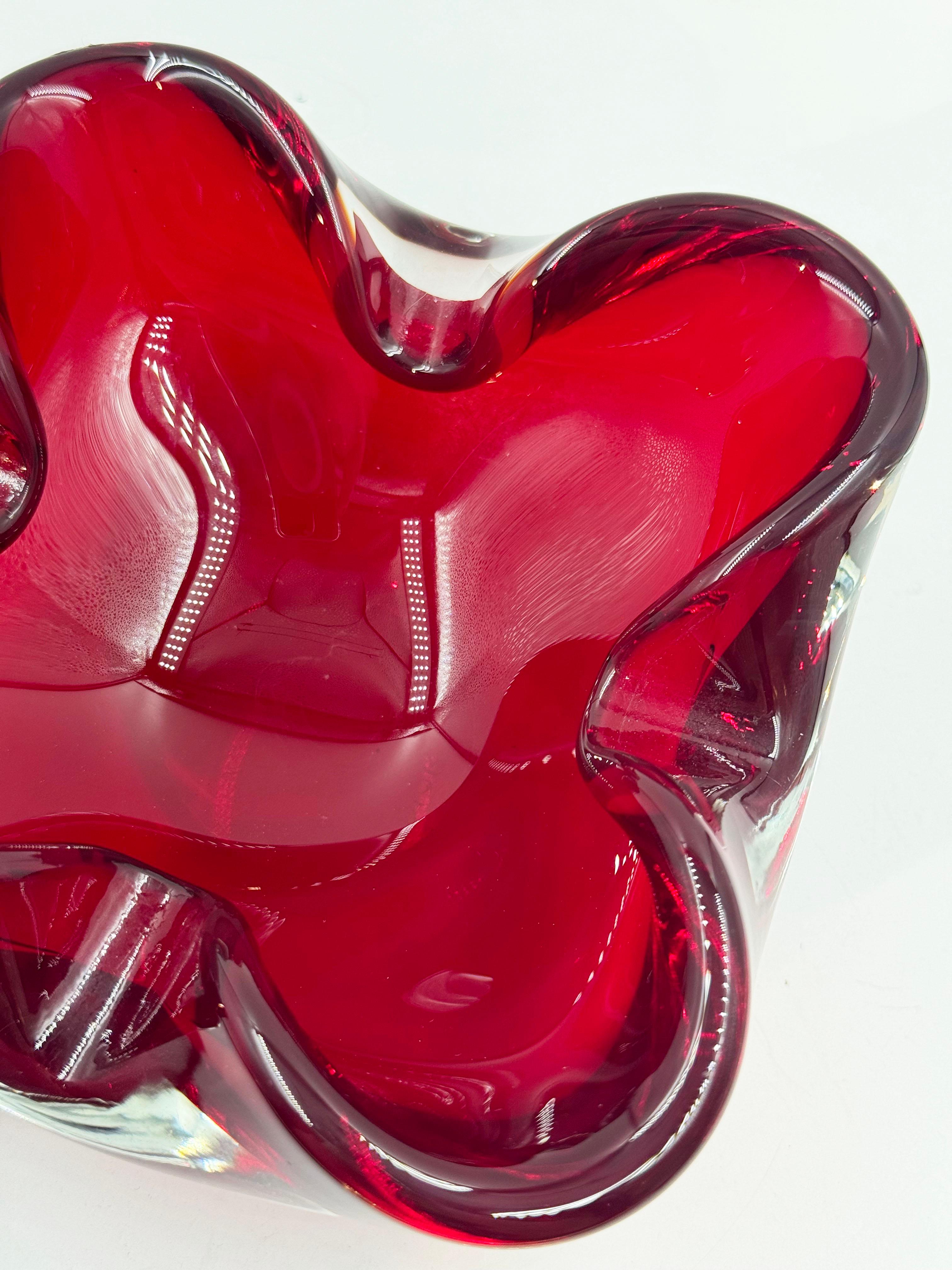 Posacenere d'epoca Murano Glass Sommerso in vetro di Murano, Italia 1960 In condizioni buone in vendita a Autonomous City Buenos Aires, CABA