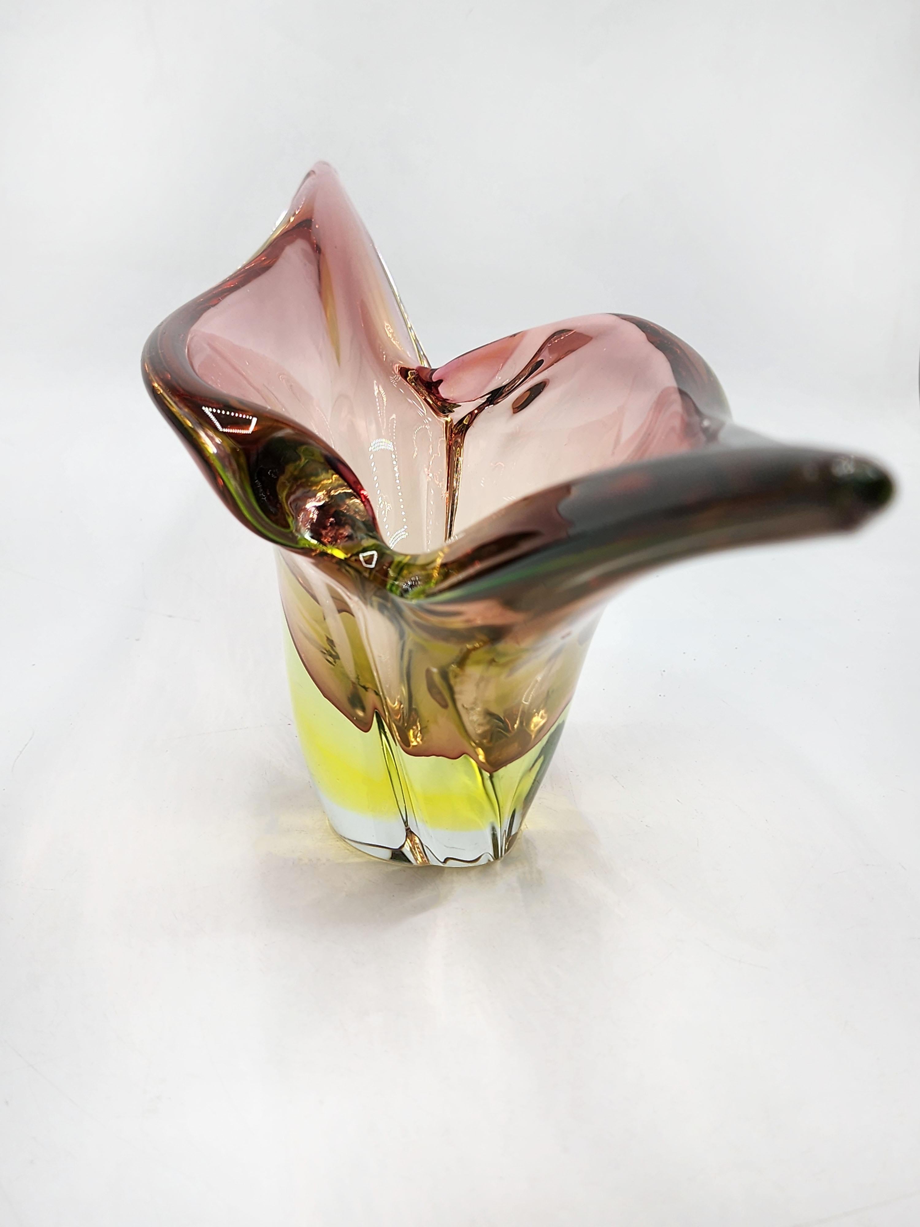 20ième siècle Centre de table italien en verre Sommerso des années 60 en vente