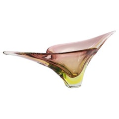 Centre de table italien en verre Sommerso des années 60