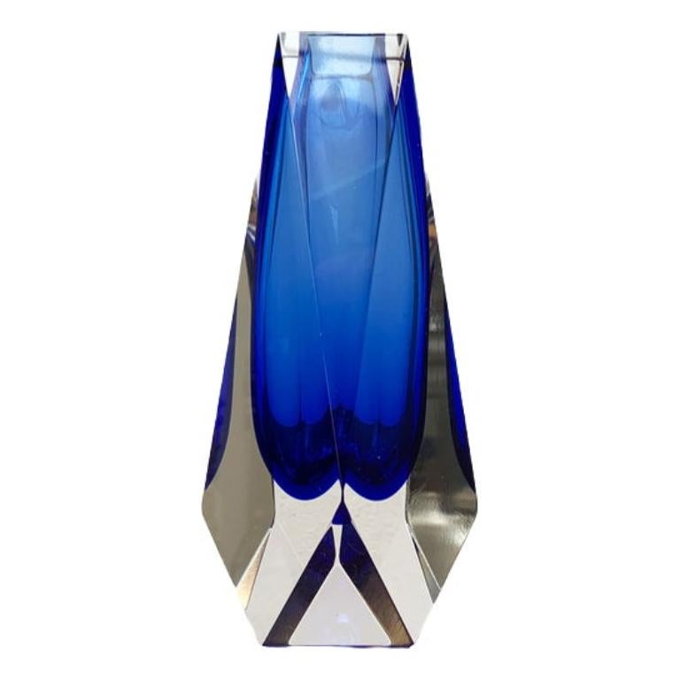Vase vintage Sommerso Murano par Alessandro Mandruzzato, 1970