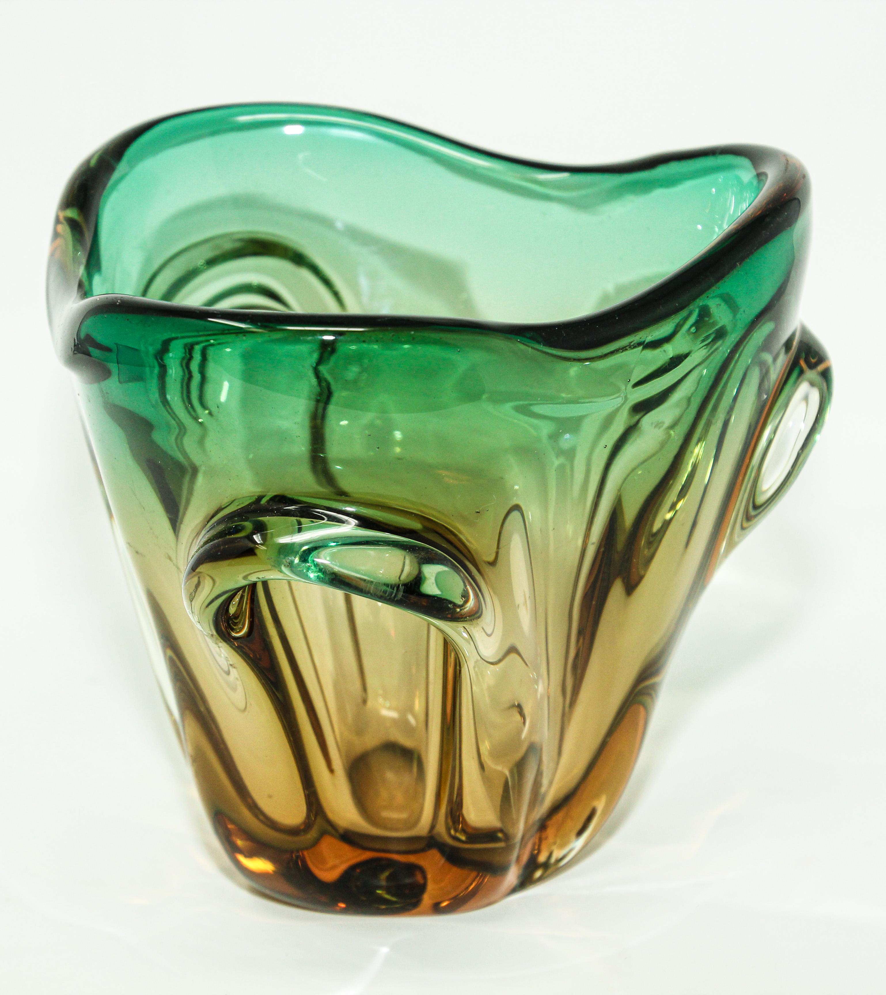 Mid-Century Modern Vintage Sommerso Murano Vase Ice Bucket