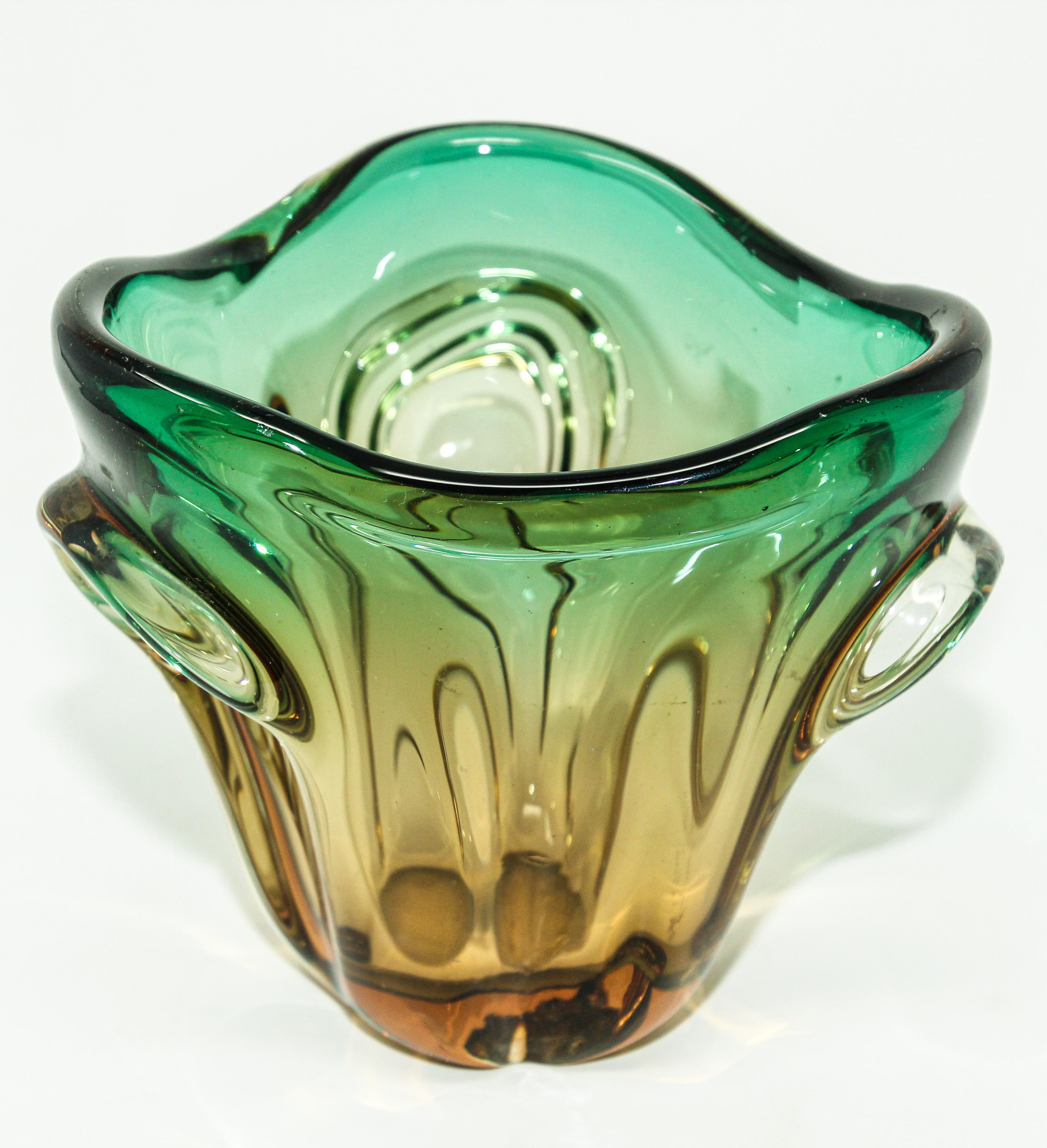 20th Century Vintage Sommerso Murano Vase Ice Bucket