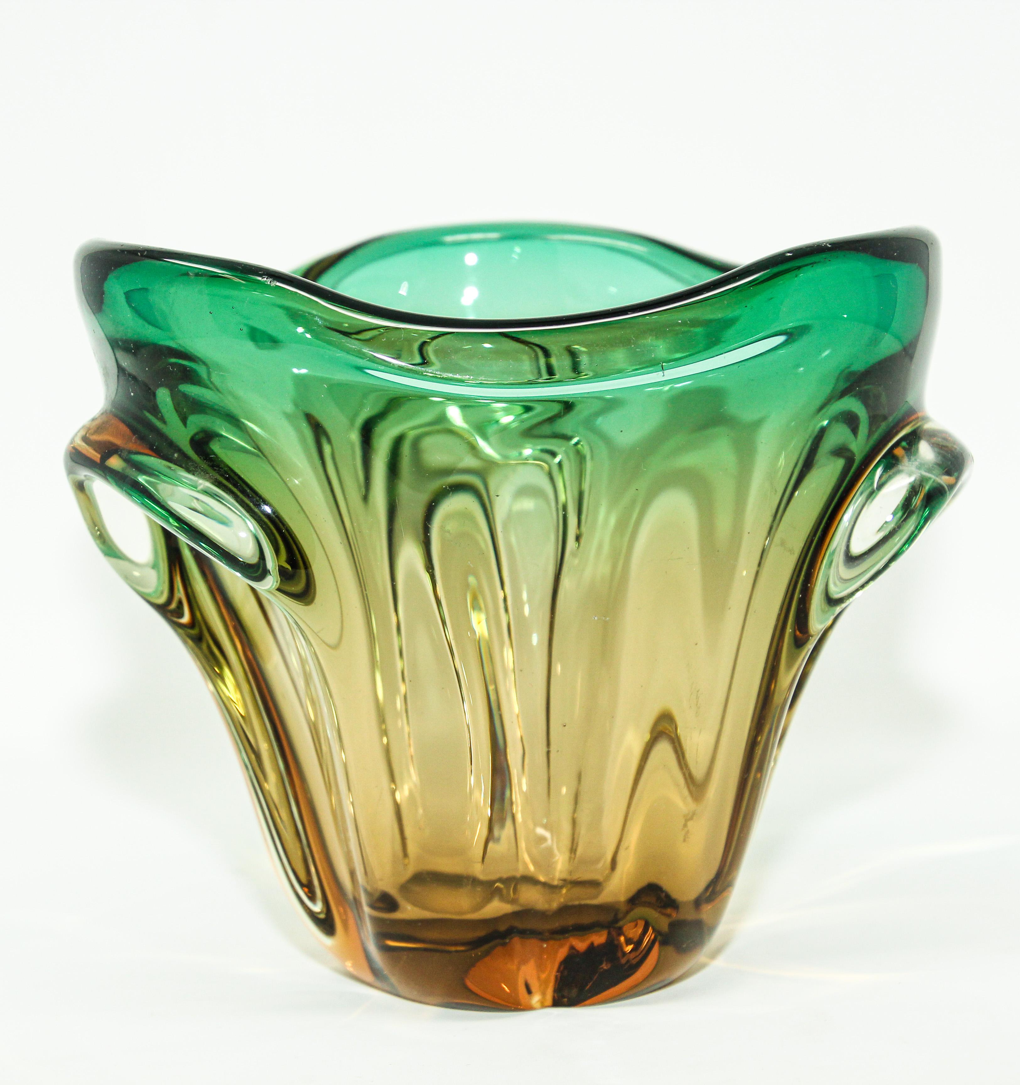 Crystal Vintage Sommerso Murano Vase Ice Bucket