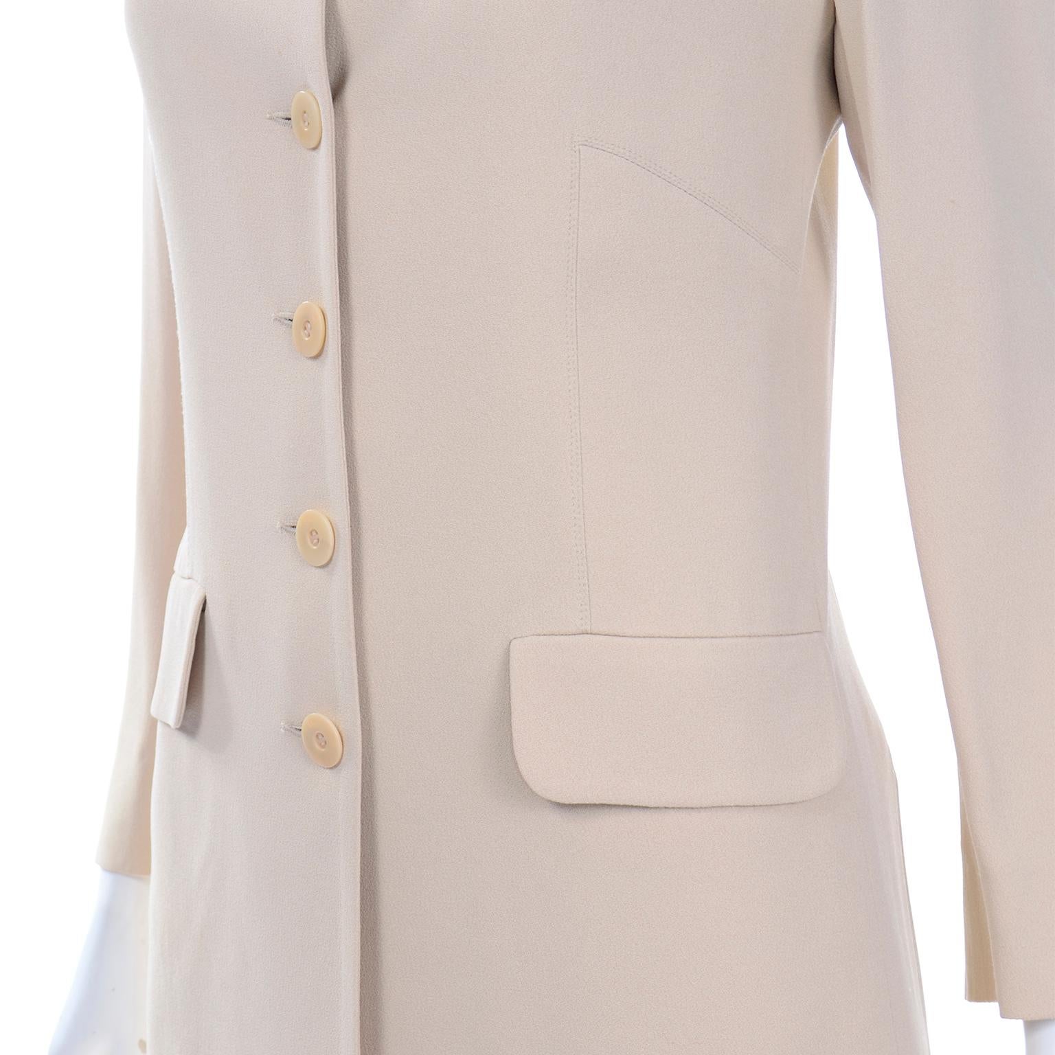 Vintage Sonia Rykiel 3 Piece Blazer Jacket Sleeveless Top & Skirt Suit For Sale 1