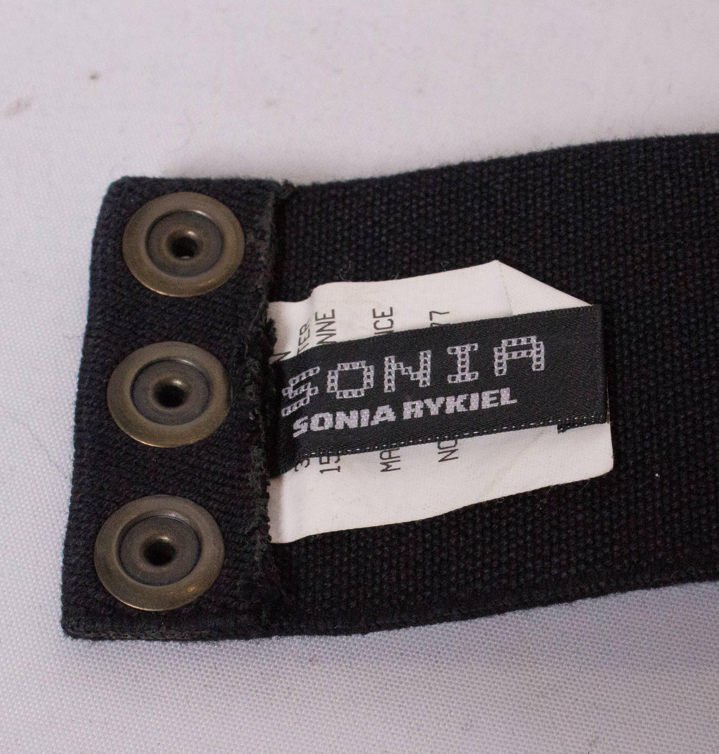 Black Vintage Sonia Rykiel  Apple Belt For Sale