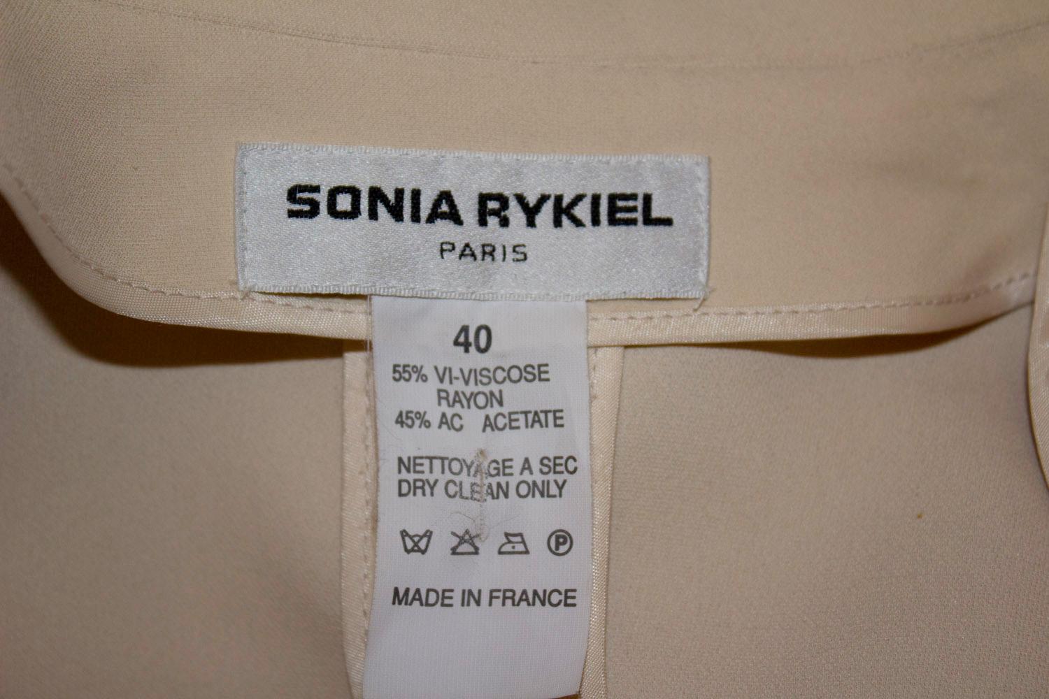 Brown Vintage Sonia Rykiel Ivory Jacket For Sale