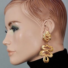 Vintage SONIA RYKIEL Leaves Dangling Earrings