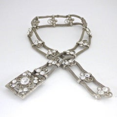 Vintage SONIA RYKIEL Mesh Filigree Rhinestone Art Deco Belt
