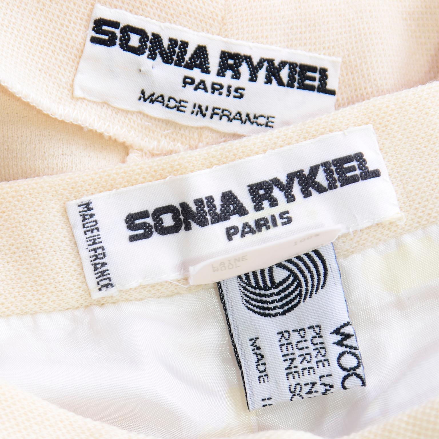 Vintage Sonia Rykiel Paris 1980s Cream Balloon Pants & Jacket Pantsuit Ensemble 2