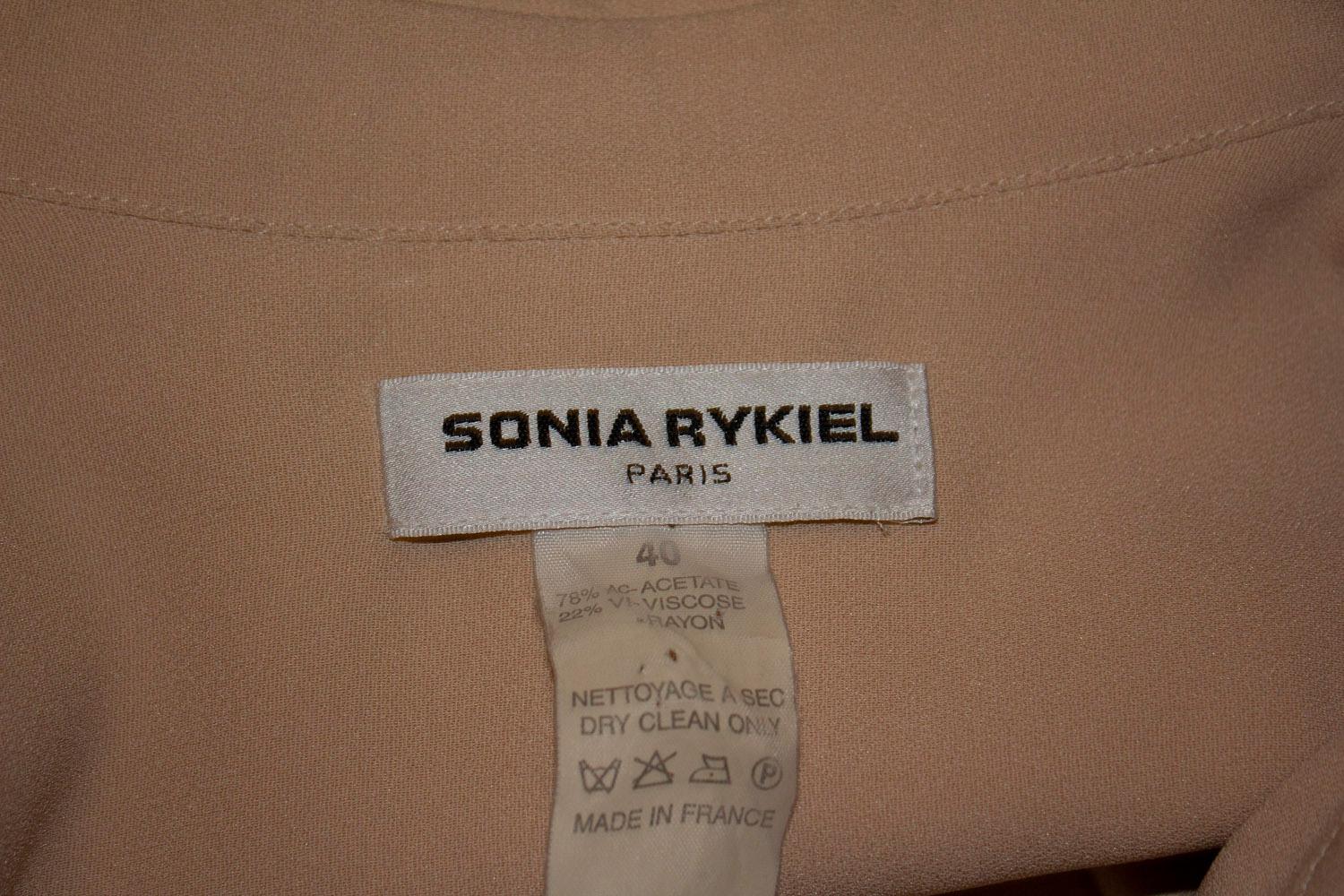 Brown Vintage Sonia Rykiel Shirt Dress For Sale