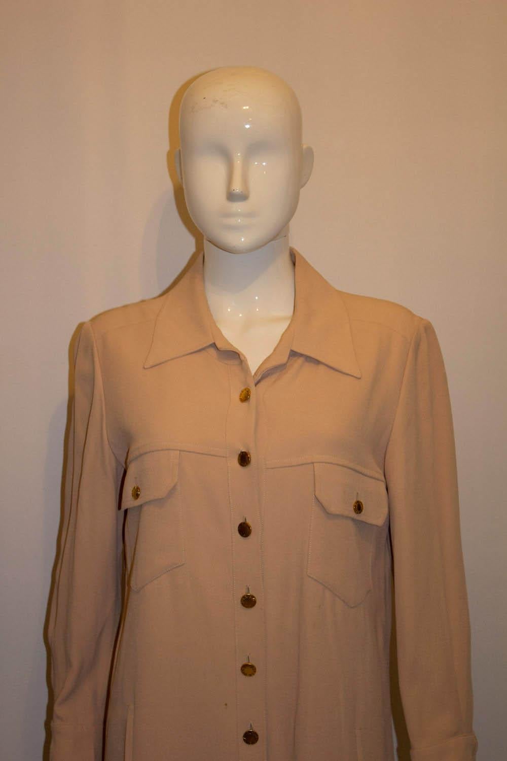 Vintage Sonia Rykiel Shirt Dress For Sale 1