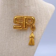 Vintage Sonia Rykiel SR Brooch 1990's