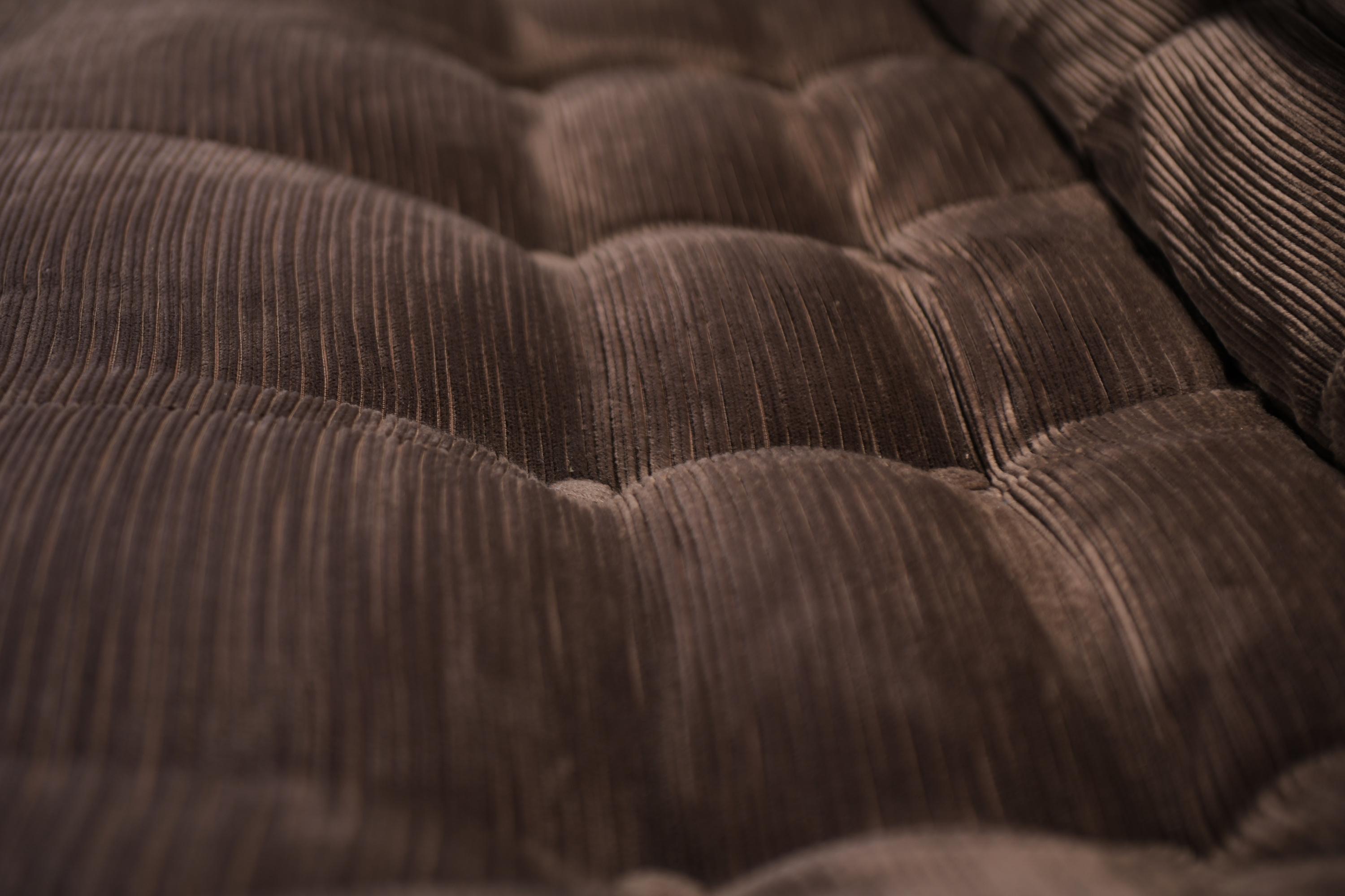 Vintage Soriana set in brown corduroy by Afra e Tobia Scarpa for Cassina 3