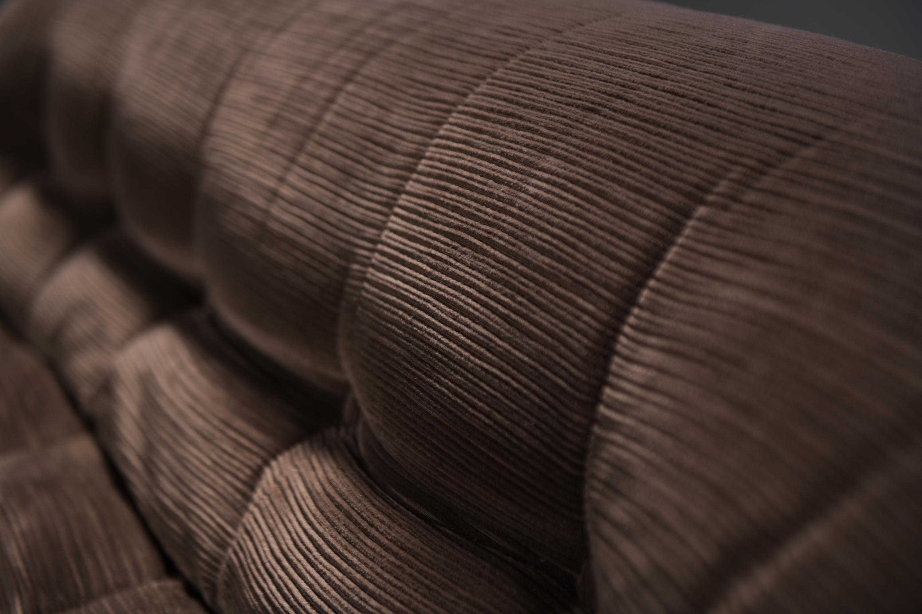 20th Century Vintage Soriana set in brown corduroy by Afra e Tobia Scarpa for Cassina