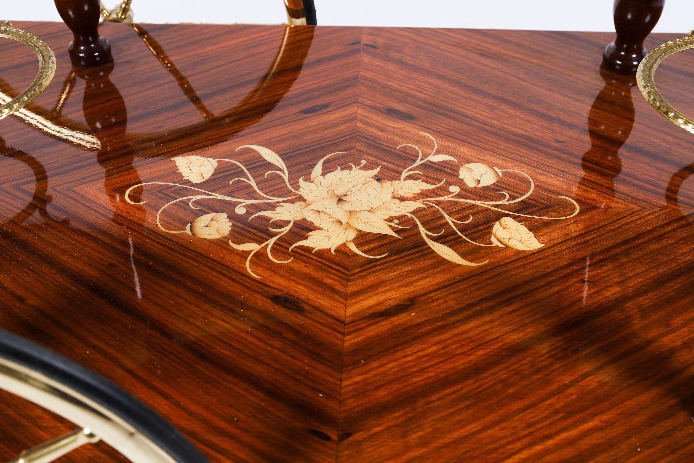 Carrello portabevande d'epoca in intarsio sorrentino della metà del XX secolo in vendita 7