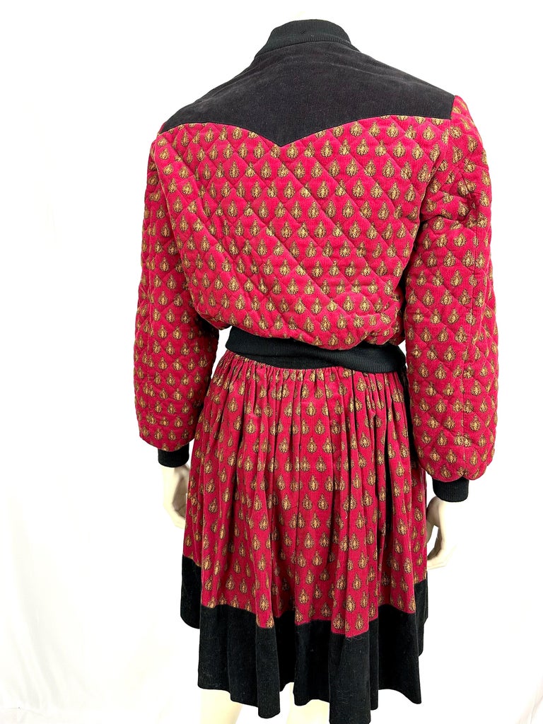 Vintage Souleiado set in provencal fabrics velvet For Sale at 1stDibs