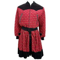Ensemble Souleiado vintage en velours provençal
