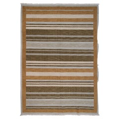 Retro Soumak Rug Jajim Modern Design Abstract Handmade Rug Stripe