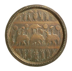 Vintage South Asian Brass Plate - Hand Hammered - #6 - India - Mid 20th Century