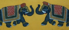 Vintage South Asian Painting - Gouache with Gilt Highlights - Mid 20th Century