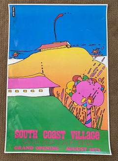 Vintage "South Coast Village" Poster by Peter Max