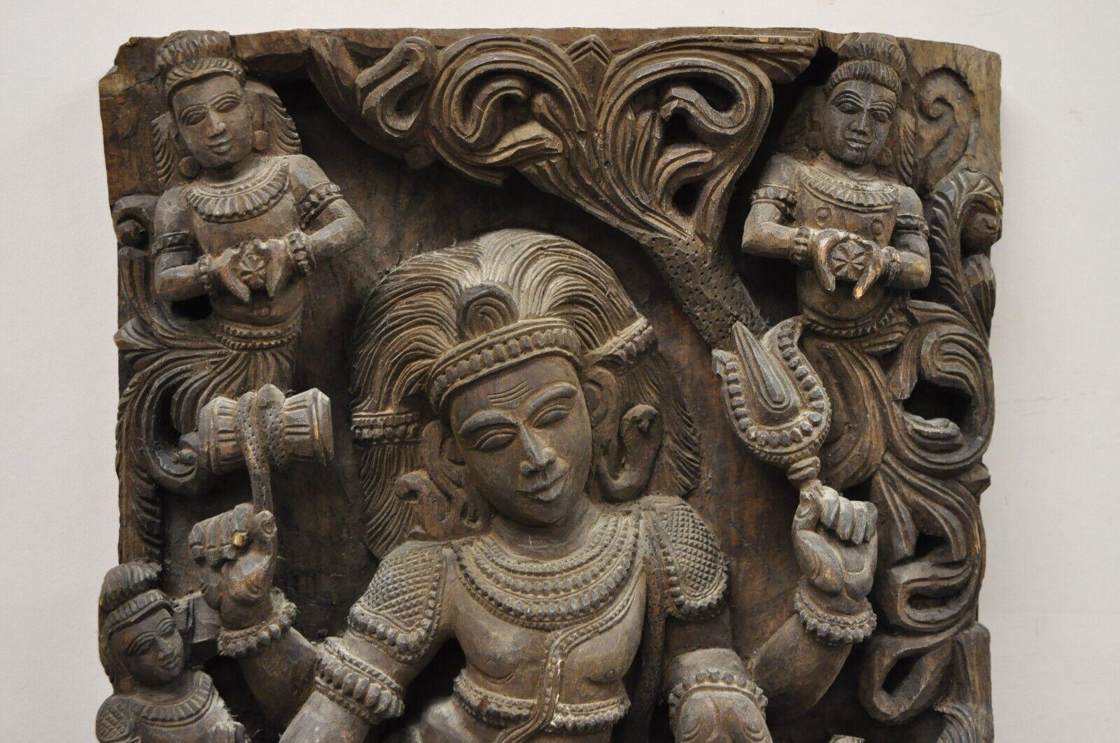 krishna wood carving