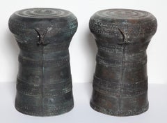 Vintage Southeast Asian Bronze Rain Drums