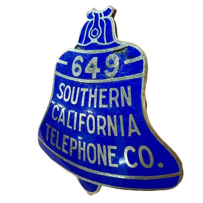 20th Century Vintage Southern California Telephone Company Badge For Sale