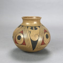 Vieille poterie amérindienne du Sud-Ouest signée 20e siècle